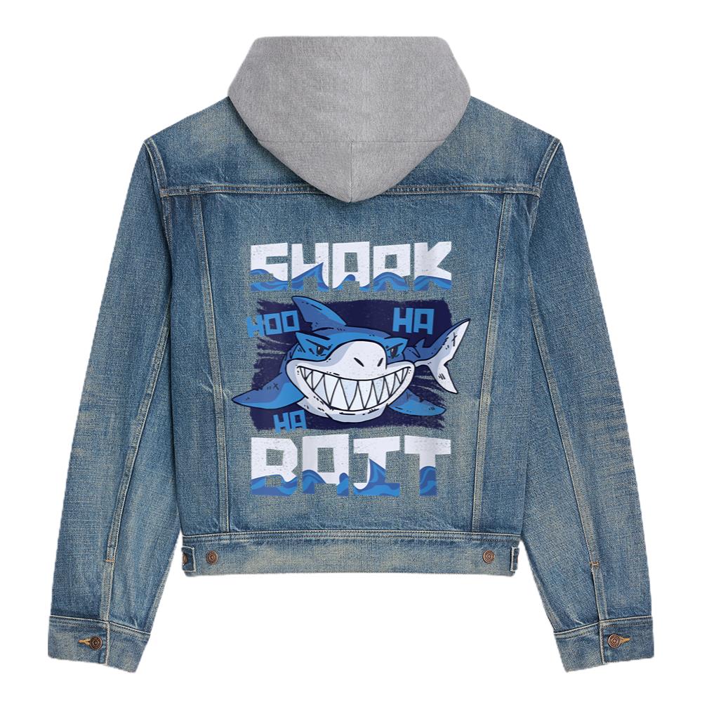 womens shark bait hoo ha ha funny funny shark of week hooded denim jacket 4847 t1248.jpg